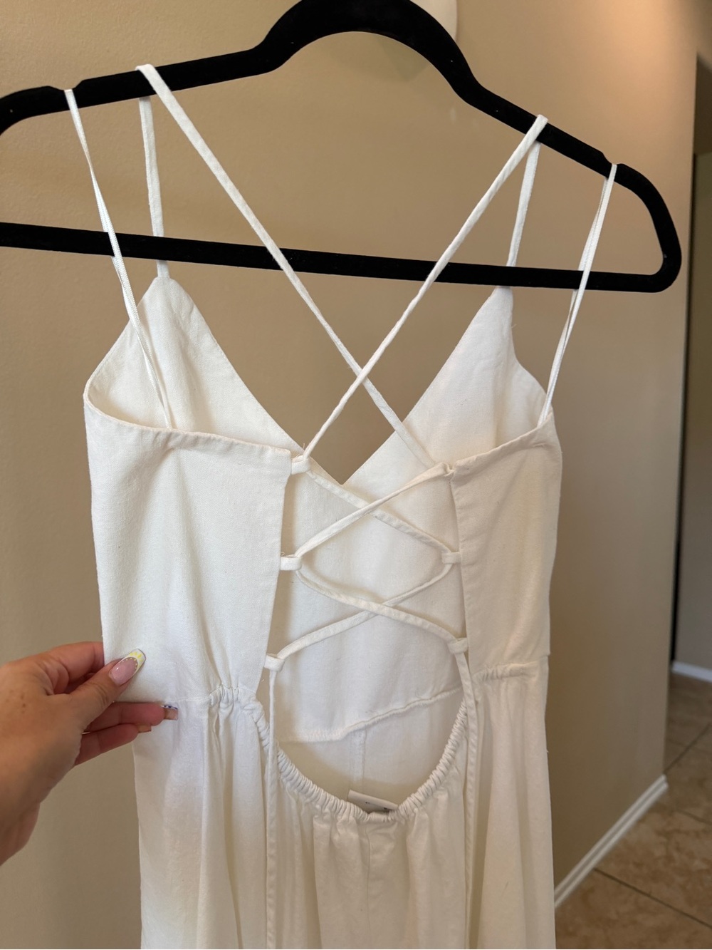 A New Day White Linen Blend Maxi Dress - NWOT - Picture 2 of 7